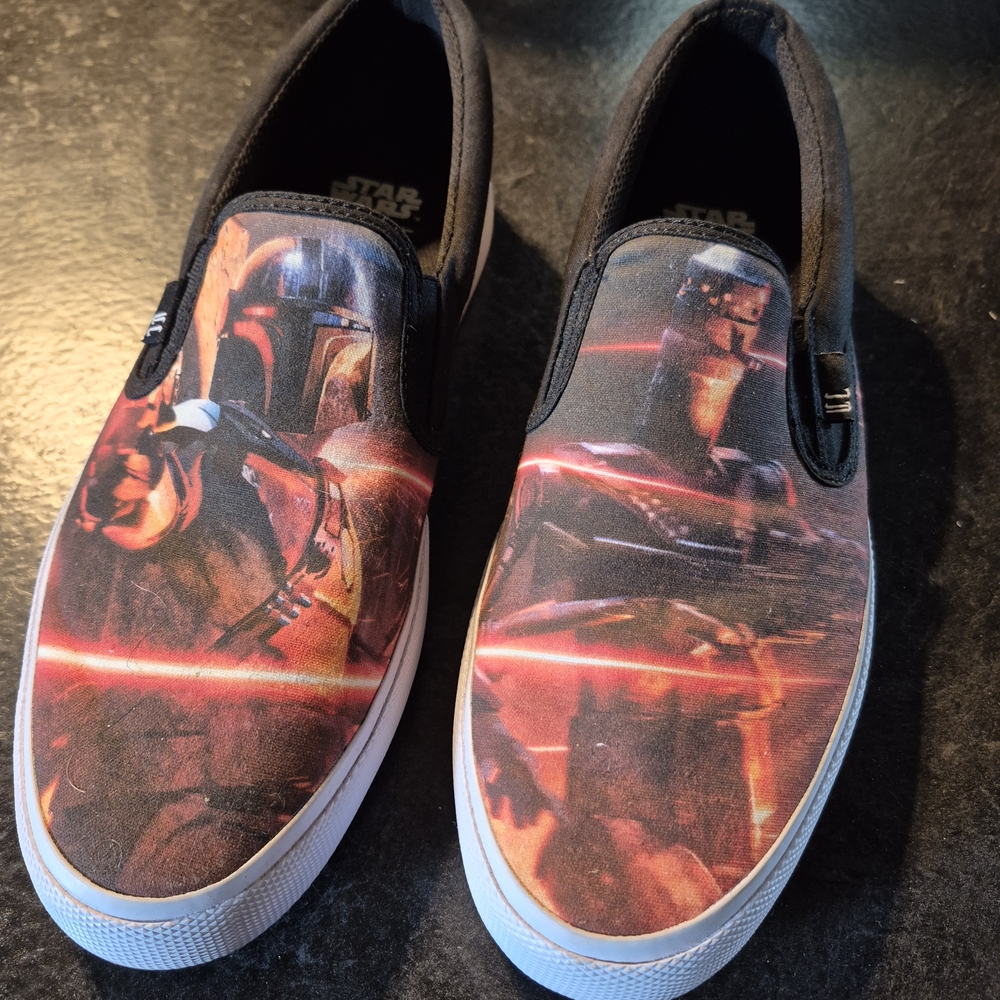 DC Star Wars Slip-On Shoes - Black and Red (Worn Once, A Bit Too Tight For Me.)